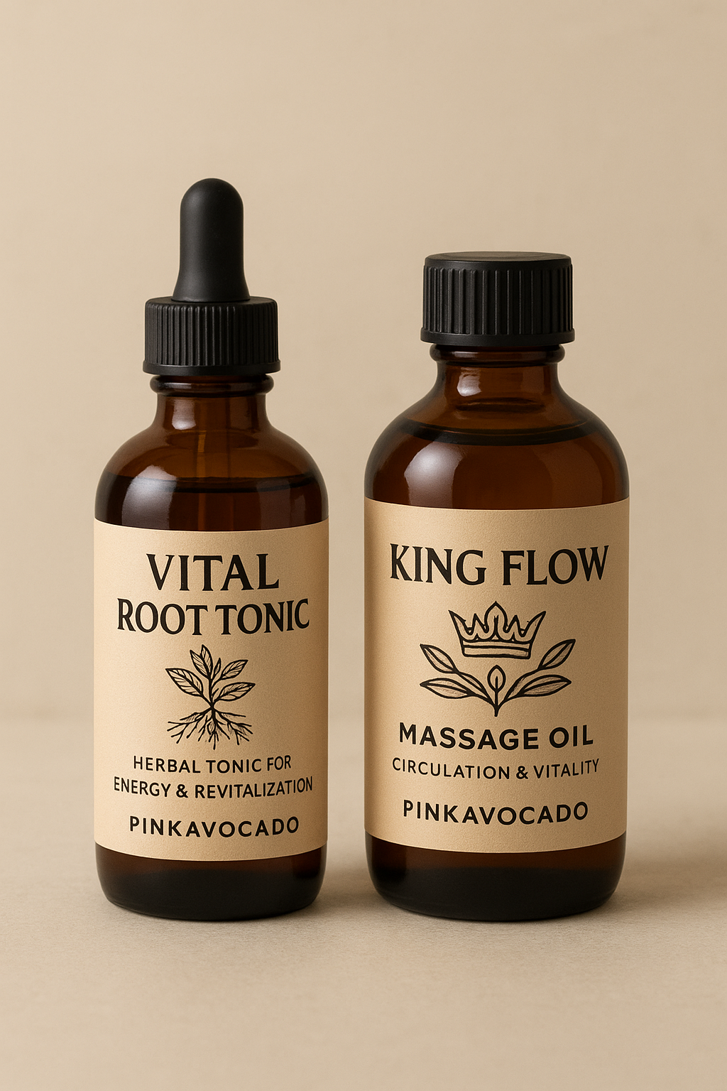 Vital Root Tonic & King Flow Massage Oil